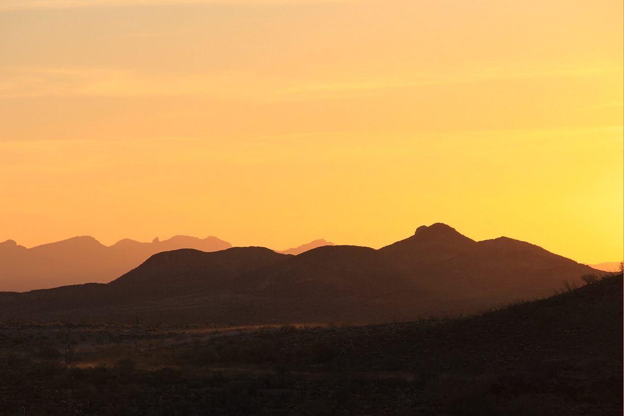 Sunrise can be one of the most pleasant times of day in the hot Arizona summer. 