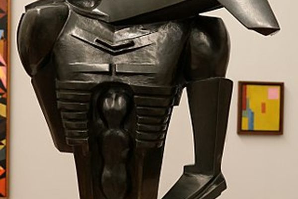 Jacob Epstein’s “Torso in Metal from Rock Drill” sculpture at the Tate Britain.