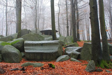 Das Altarstein, evidence of Roman working of the Felsenmeer.
