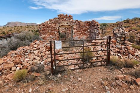 Building ruin, probably offices.