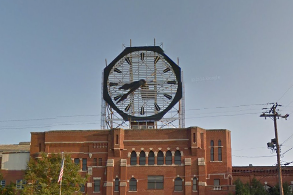 The Colgate Clock in Clarksville, Indiana