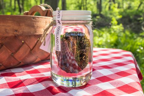A nugget from Silver Charm, lovingly encased in a Mason jar.