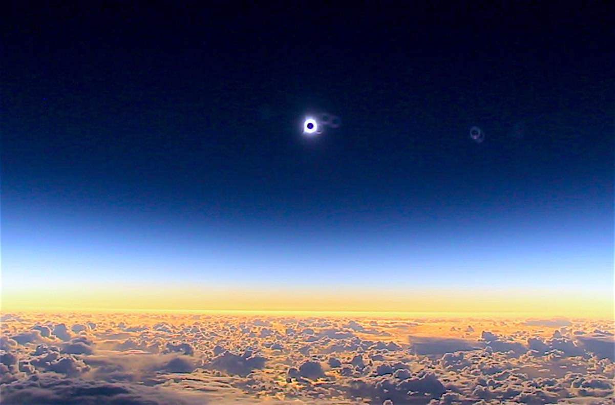 An eclipse from almost space.