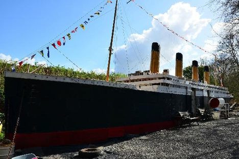 A model of the mighty, ill-fated Titanic.