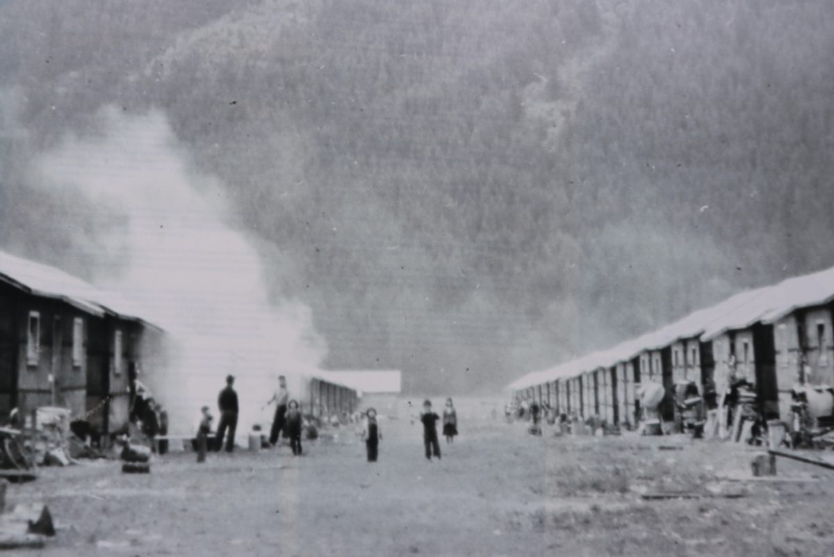 At its height in the early 1940s, the federal government forced about 2,644 Japanese Canadians to live in tar-papered shacks in the Tashme camp.