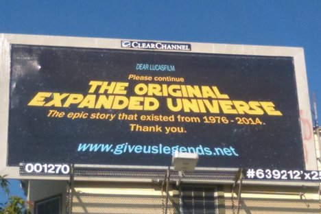 Bought: A Billboard Pleading For Old Star Wars Stories