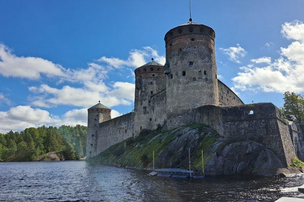 Olavinlinna with all three surviving towers visible