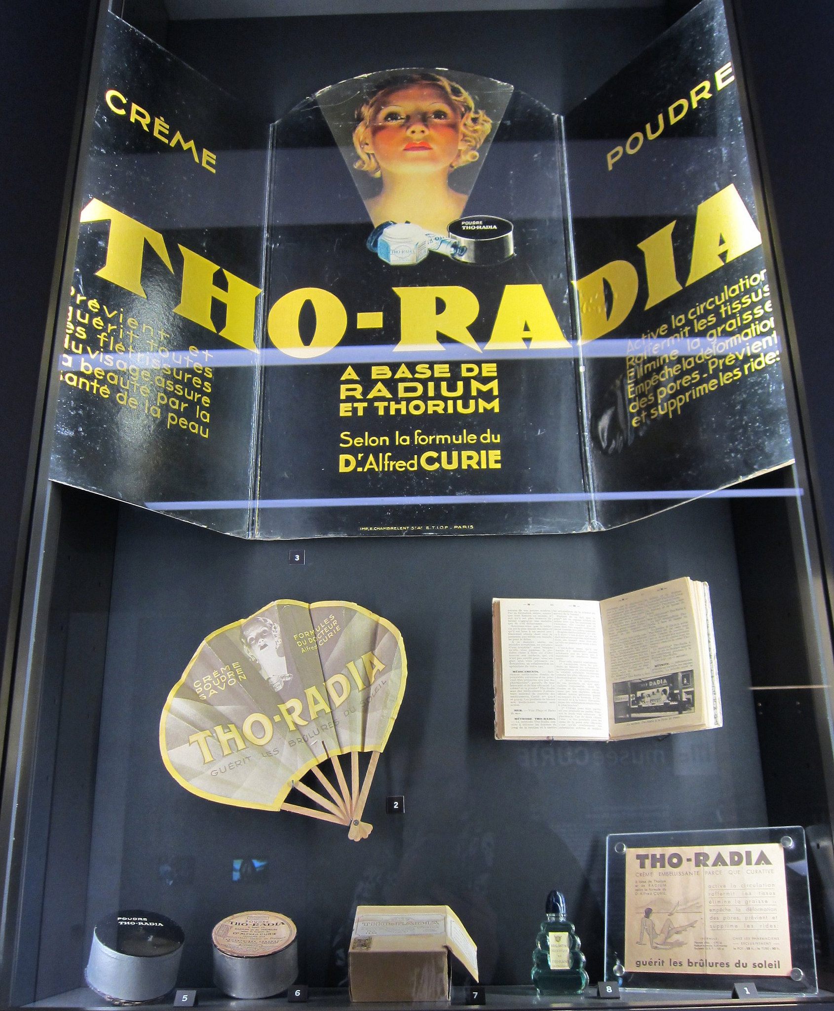 Radium cosmetics at the Musee Curie in Paris