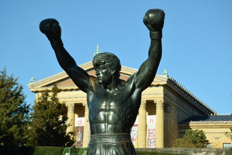 The Rocky Statue in front of the Philadelphia Art Museum