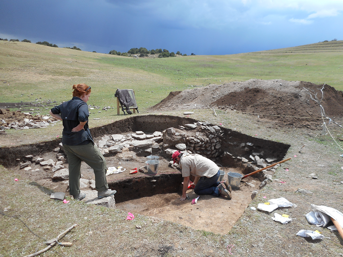 The ongoing excavations at Tashbulak.