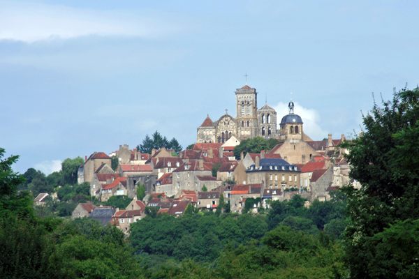 The Basilica viewed from the west of Vezelay