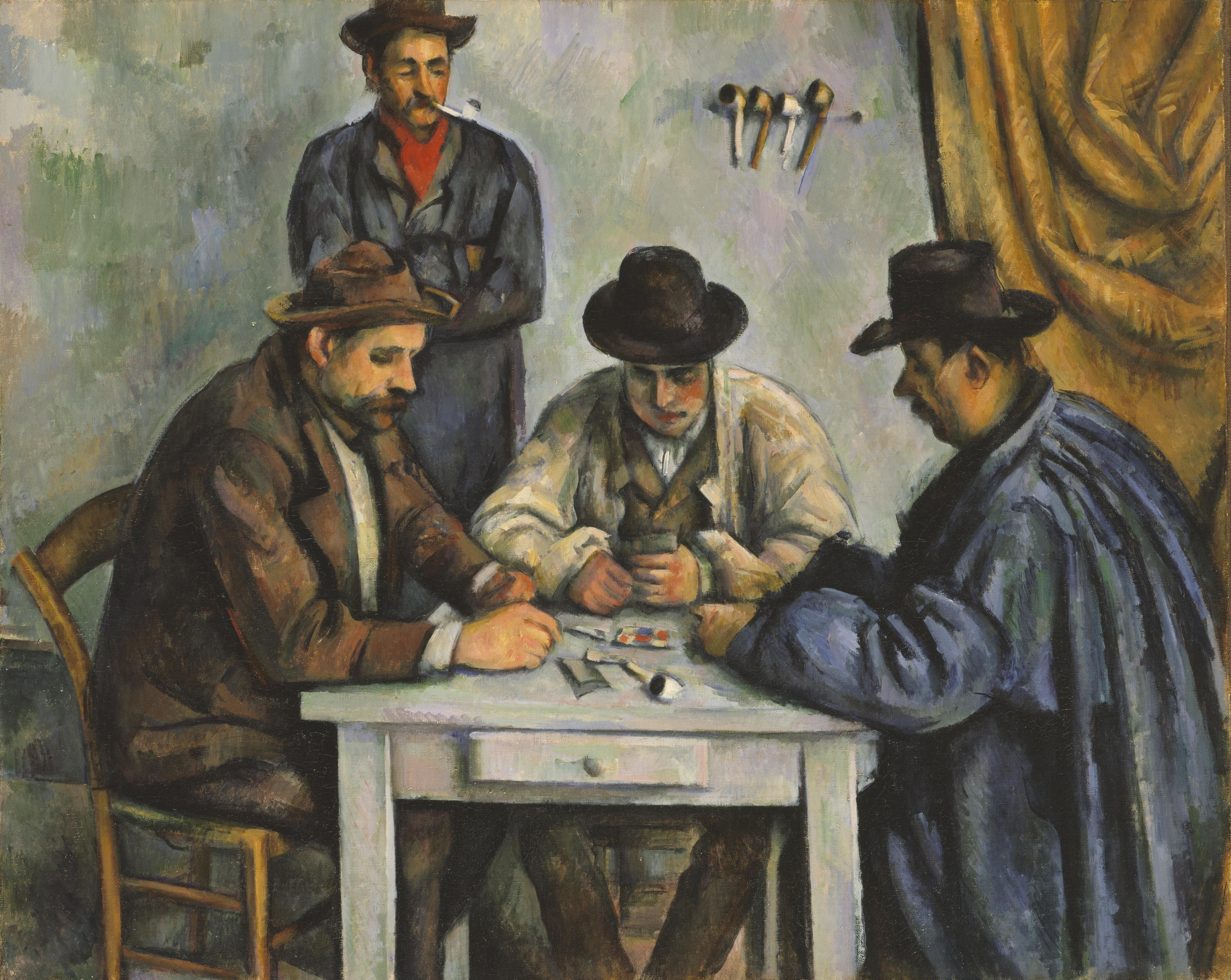 At one point in time, it seems, Cézanne had mountain ridges and card players on his mind. Paul Cézanne, <em>The Card Players</em> (c.1890–92), Metropolitan Museum of Art.