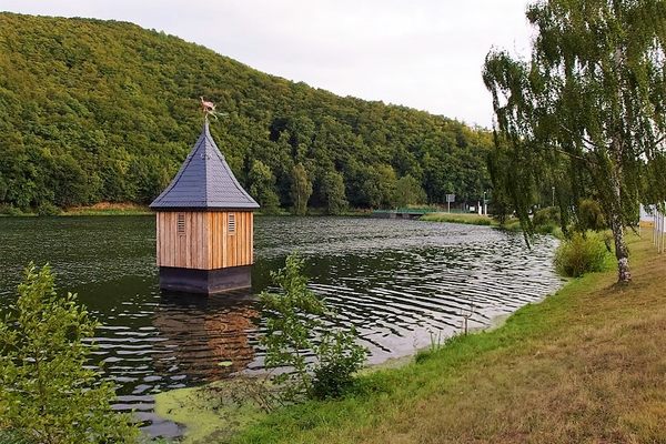 Steeple in the lake