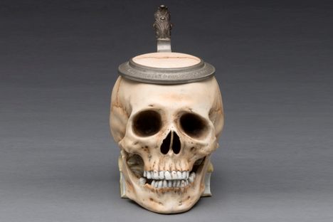 Skull-Shaped Beer Steins Were Once Popular Graduation Gifts