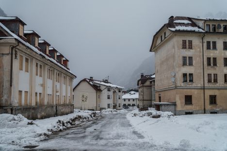 Buildings in the streets.