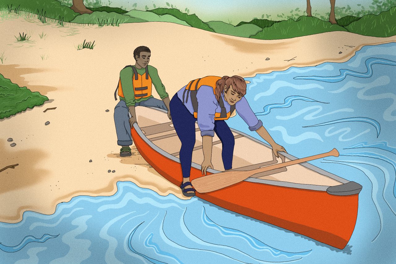 Getting into a canoe or kayak can be daunting, but the first step to mastering it is to get in touch with your center of gravity.