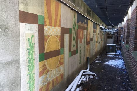 View of mural facing east