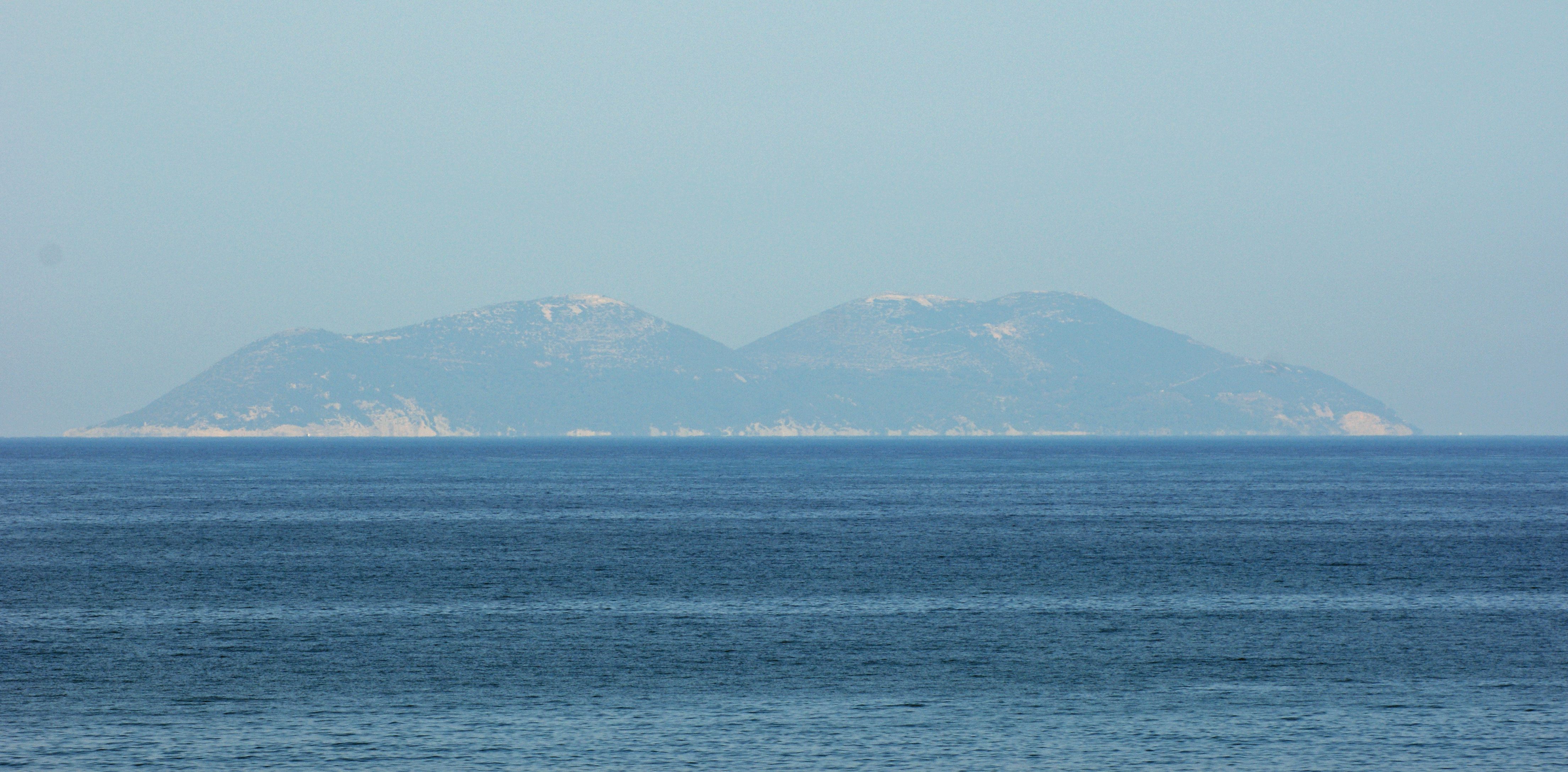 Sazan Island from a distance. 