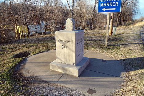 The tri-point from the Arkansas side