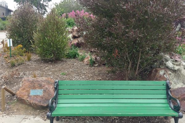 A place to sit and rest if you climbed the hill on foot.