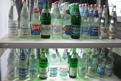 German mineral water on display at the Rurhmuseum.