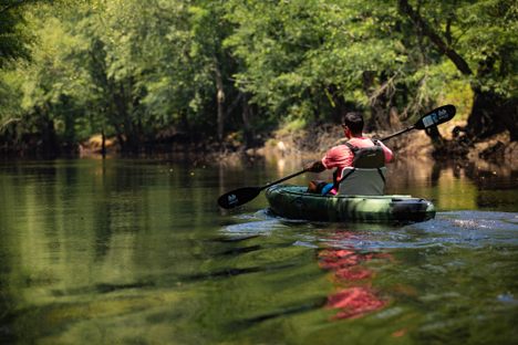 Paddling on the Lumber River.