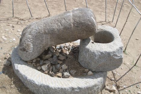 Close up of phallic rock