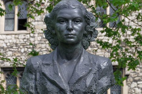 The bust of Violette Szabo.