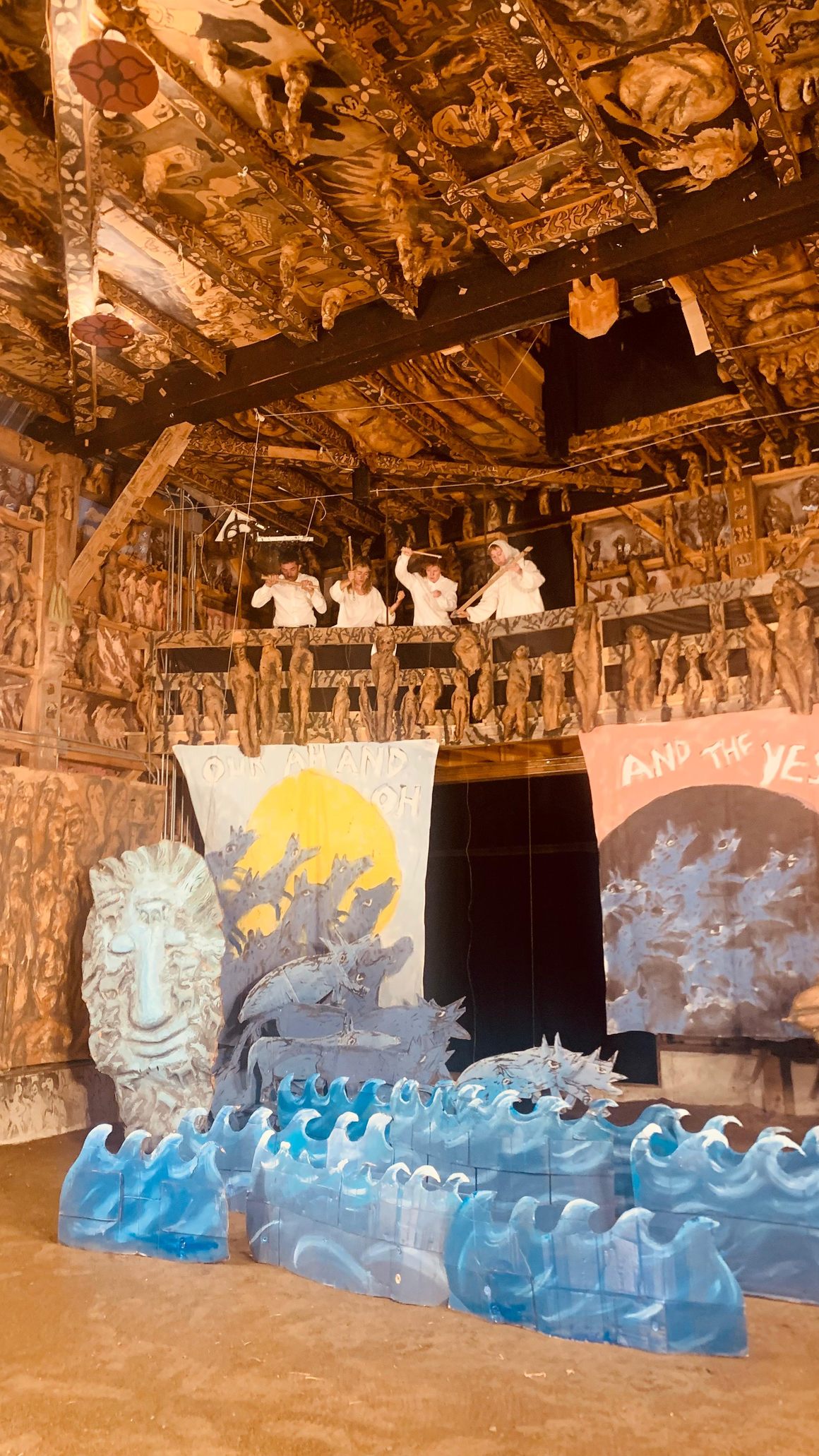 Puppeteers at work