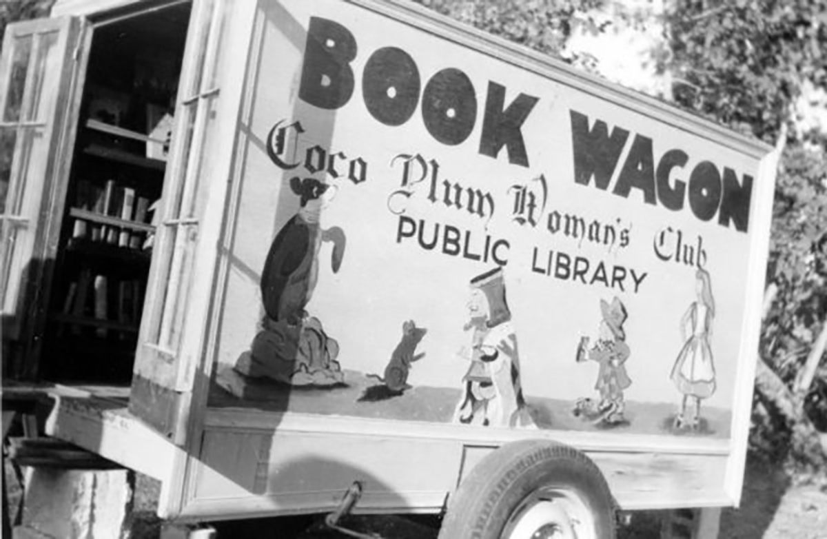 Coco Plum Woman's Club Public Library book wagon, Miami, Florida, c. 1948.