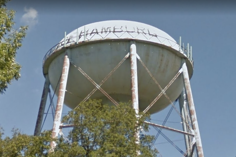 The Hamburg water tower. 