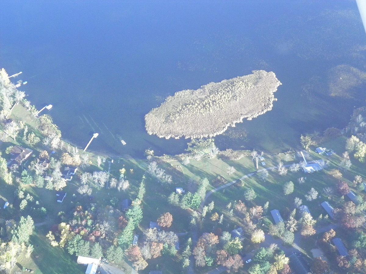 An aerial view of the bog.