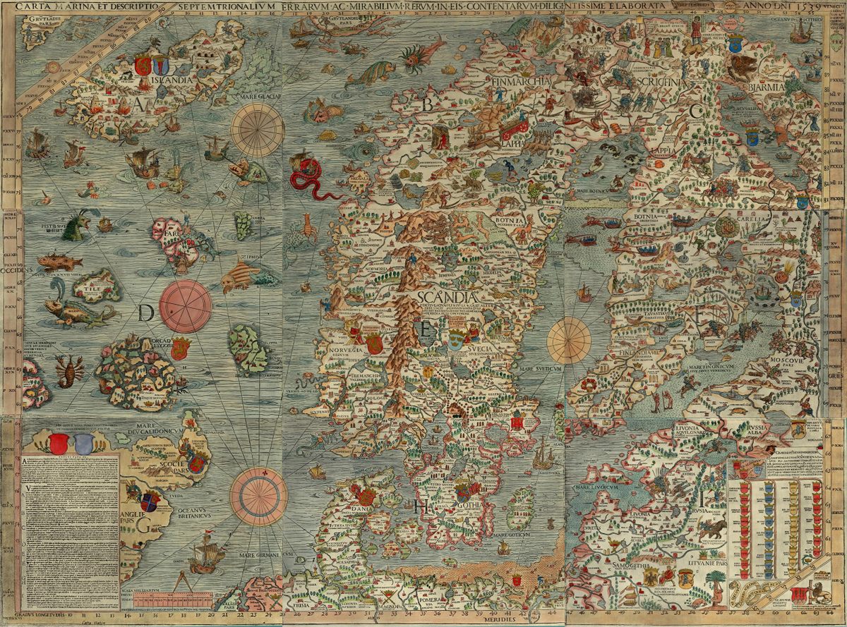 Can You Spot all the Sea Monsters in this 16th-Century Map?