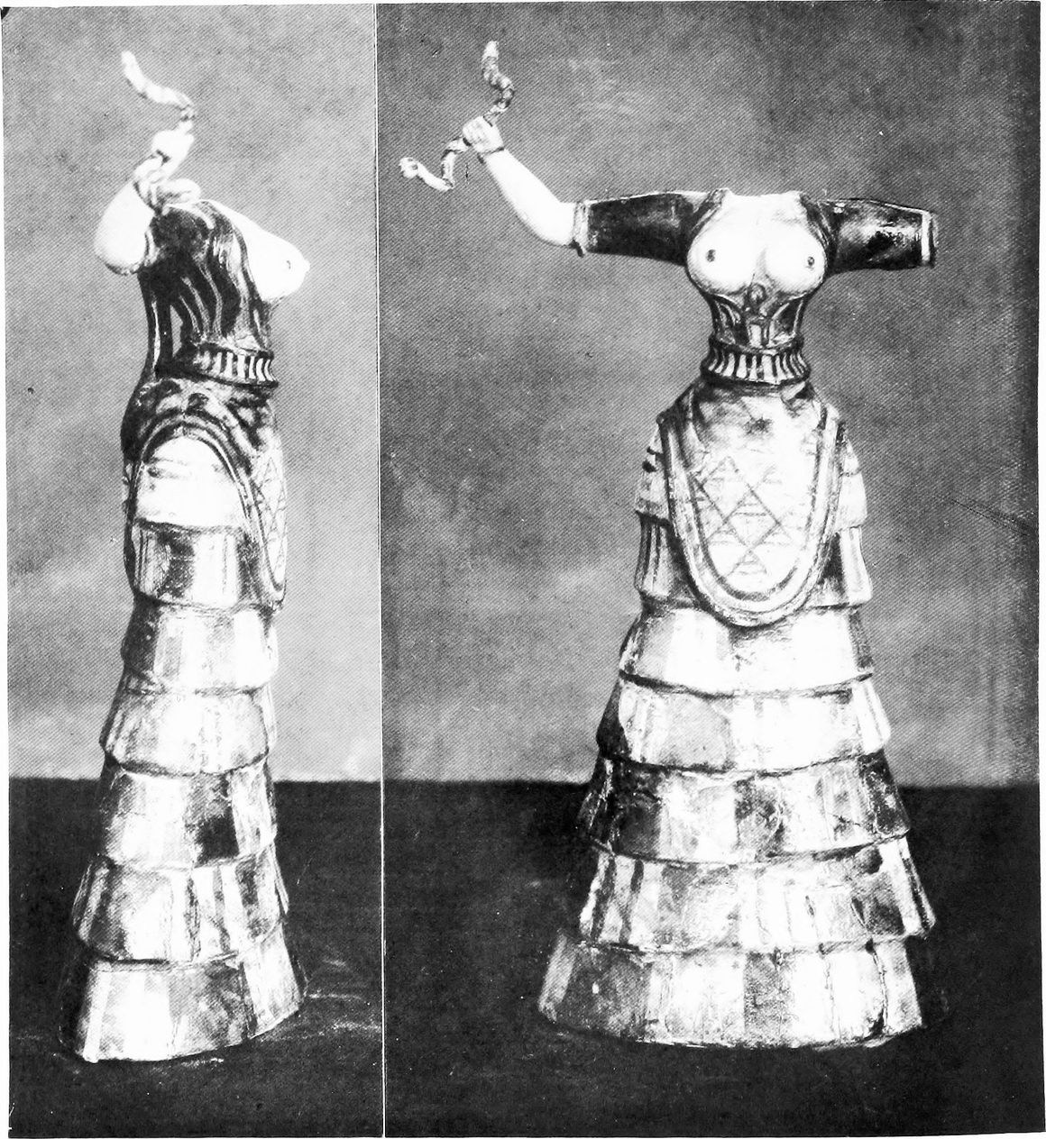 Smaller figure before its restauration