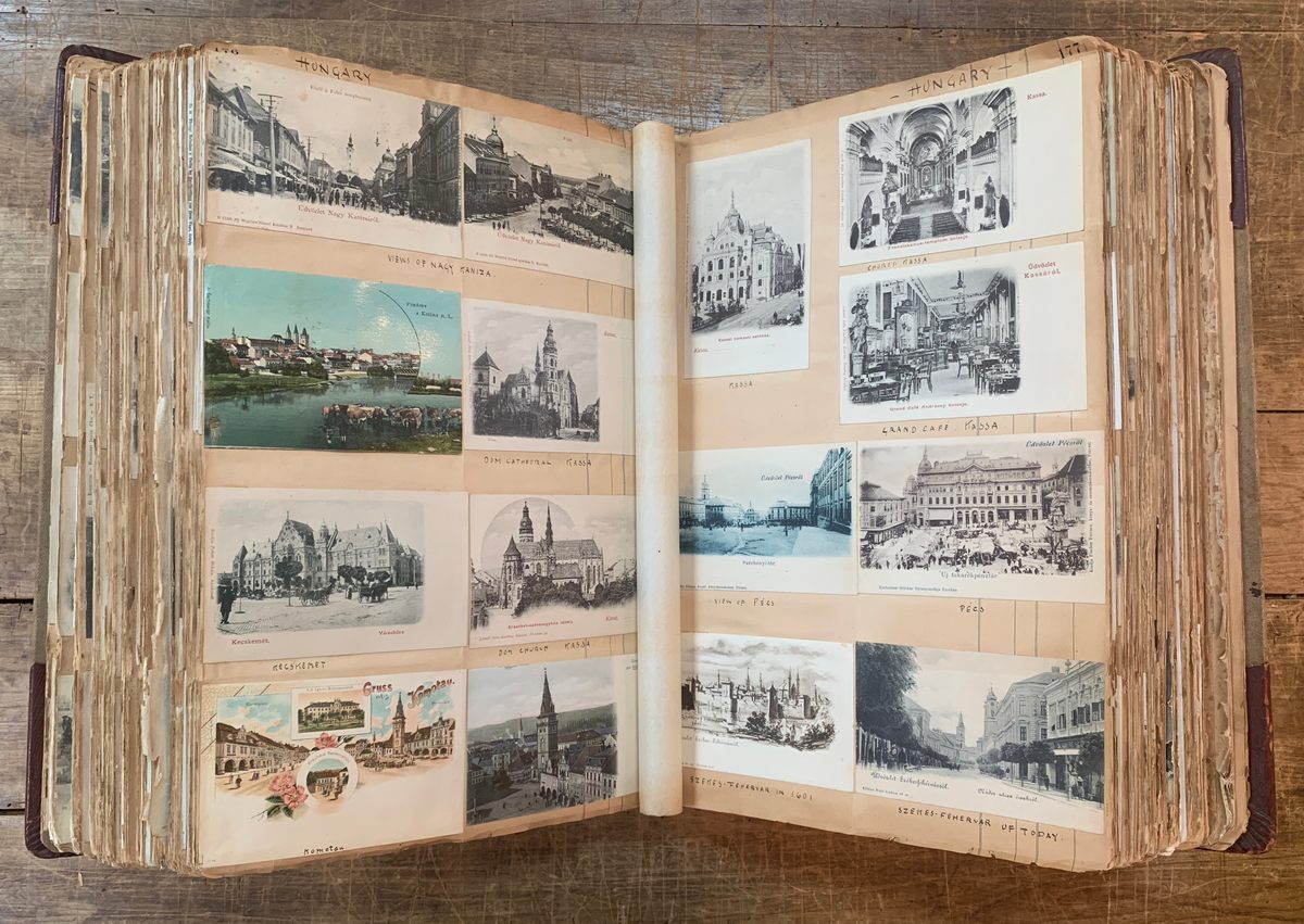 Some postcards featured sights from long ago.