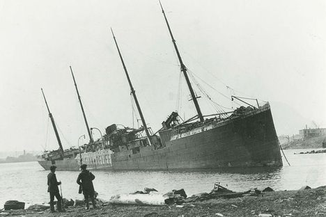 The S.S. Imo after the explosion
