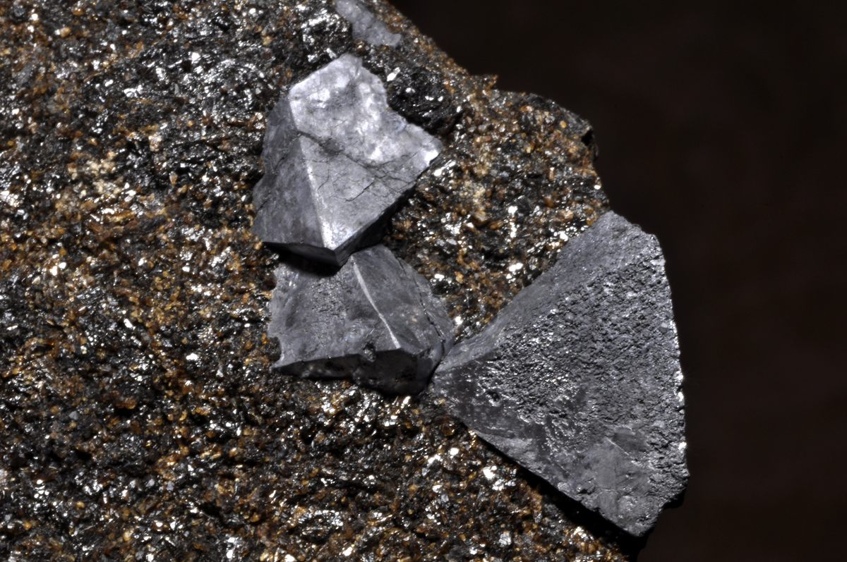Big, blocky crystals of galena.