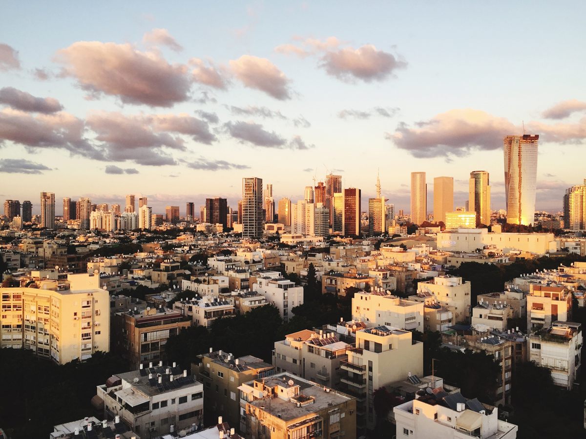 The Tel Aviv skyline.