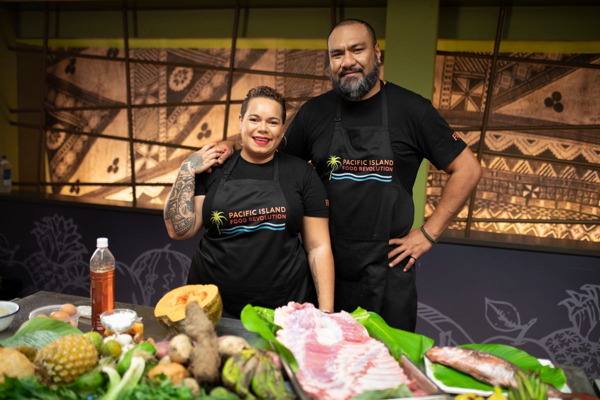 Krystelle and Pio of Fiji won season two of the <em> Pacific Island Food Revolution.</em>