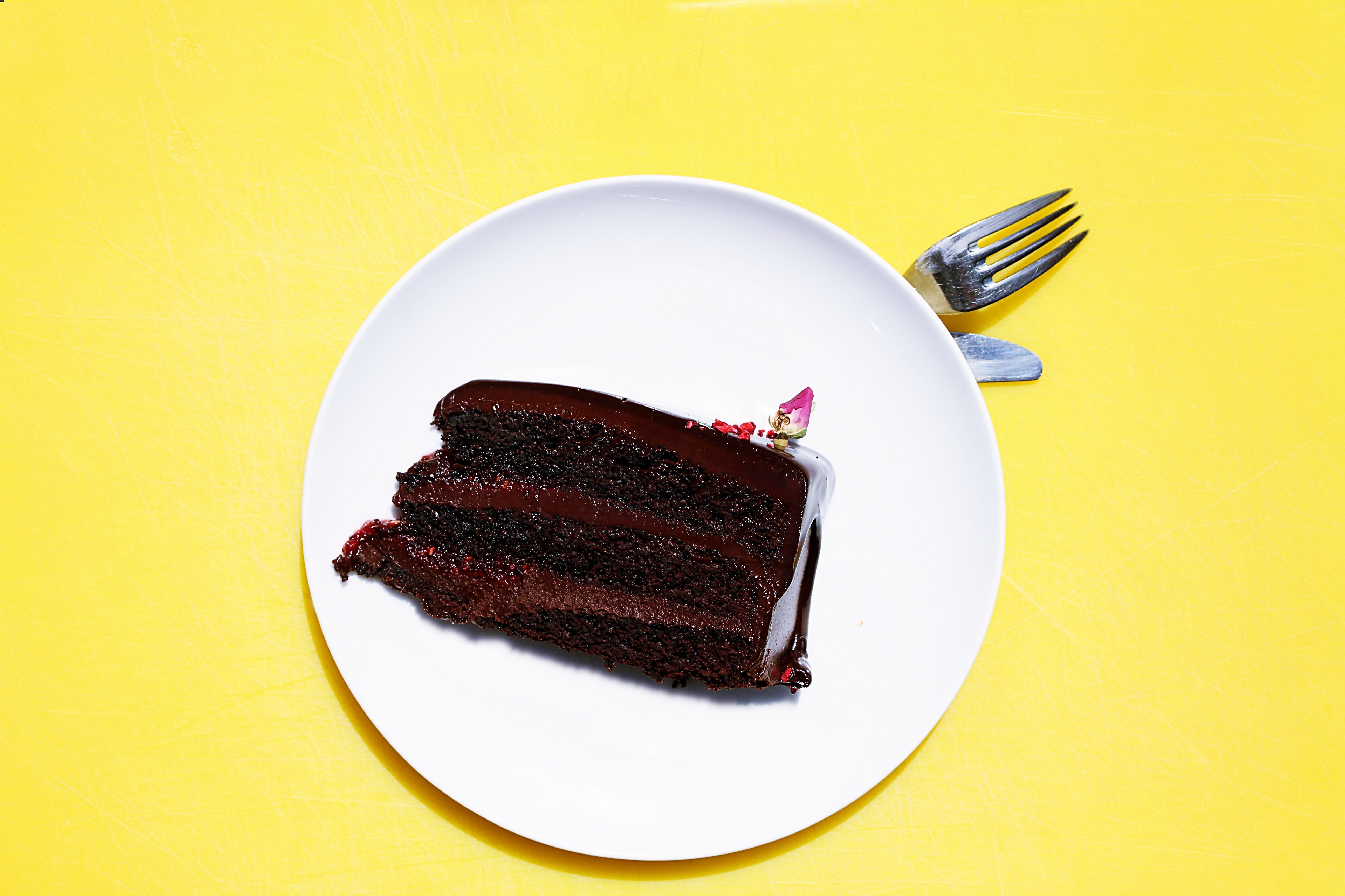 A slice of spectacular, possibly sugar coma-inducing cake.
