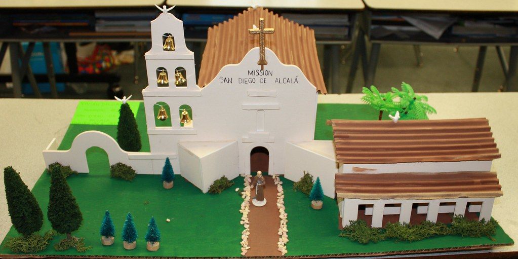 Mission San Diego de Alcala, built from a kit.