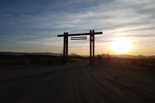 Entrance gate to the Walker River State Recreation Area.