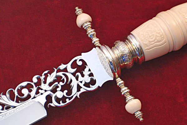 Detail of an ivory openwork knife