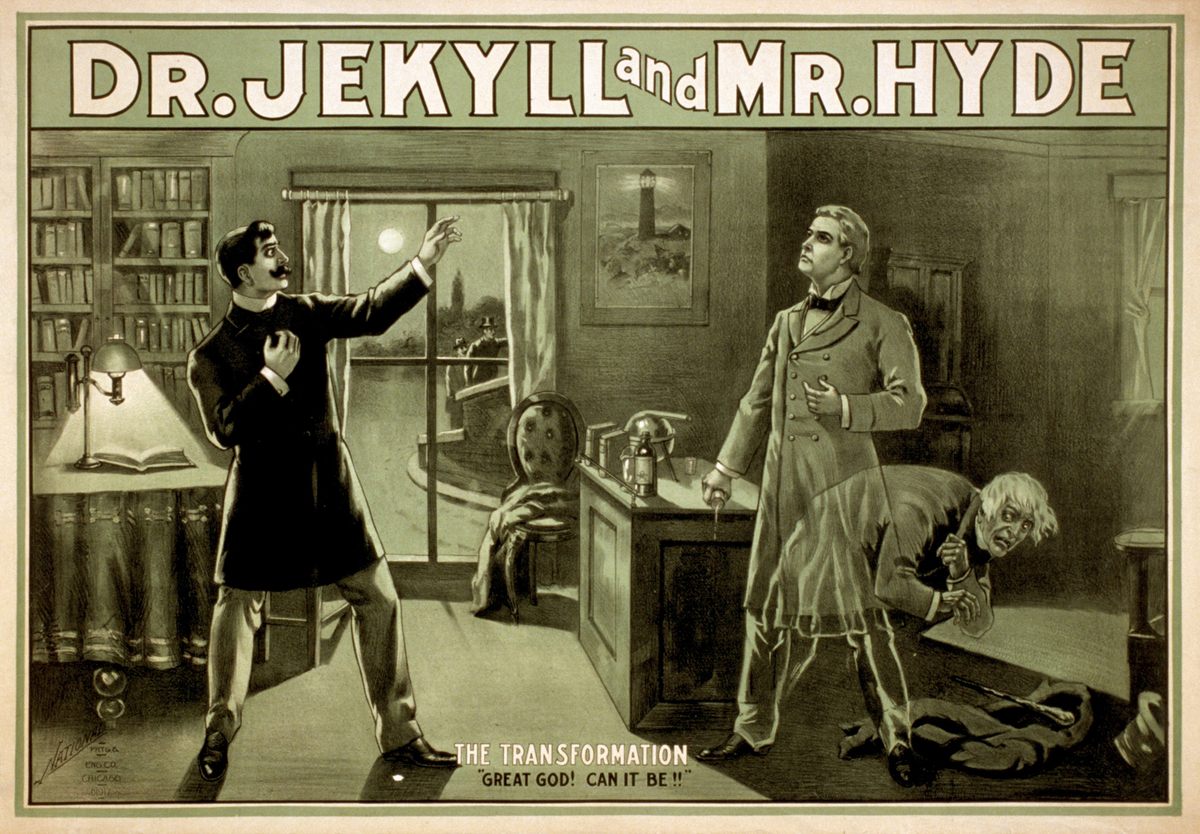 A poster from the 1880 theatrical production of <em>Dr. Jekyll and Mr. Hyde</em>.