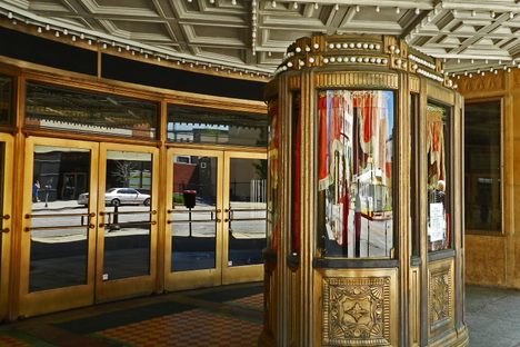 The theater’s brick and stone exterior has been meticulously restored.