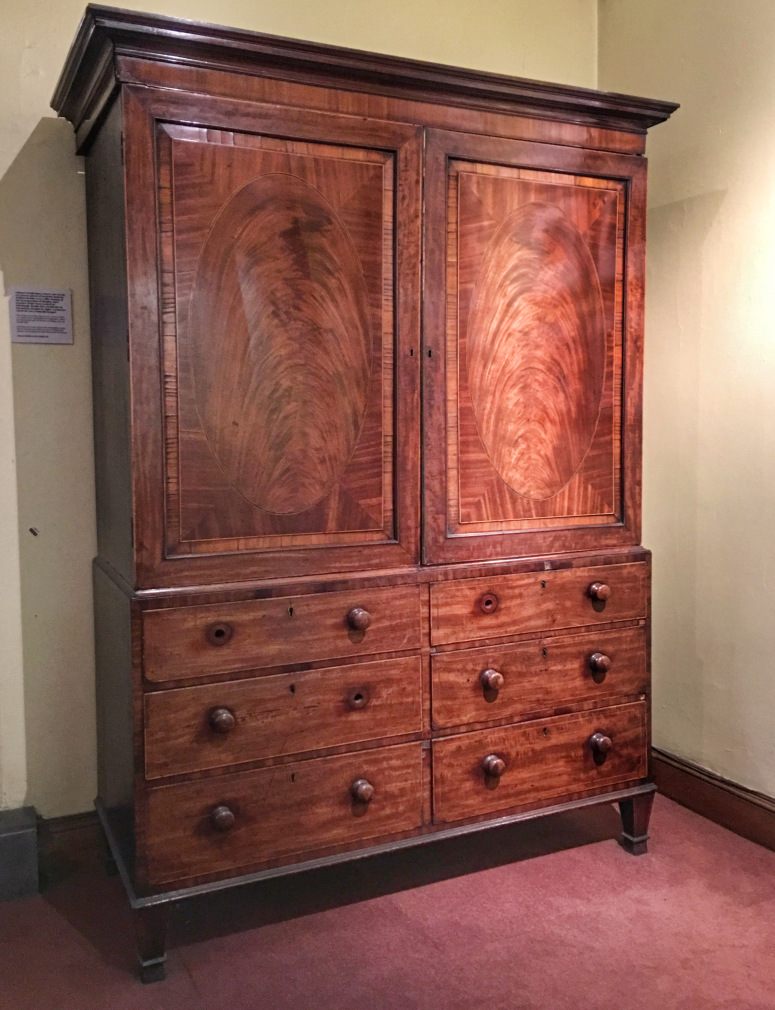 The actual Brodie cabinet that once sat in Stevenson's childhood bedroom.