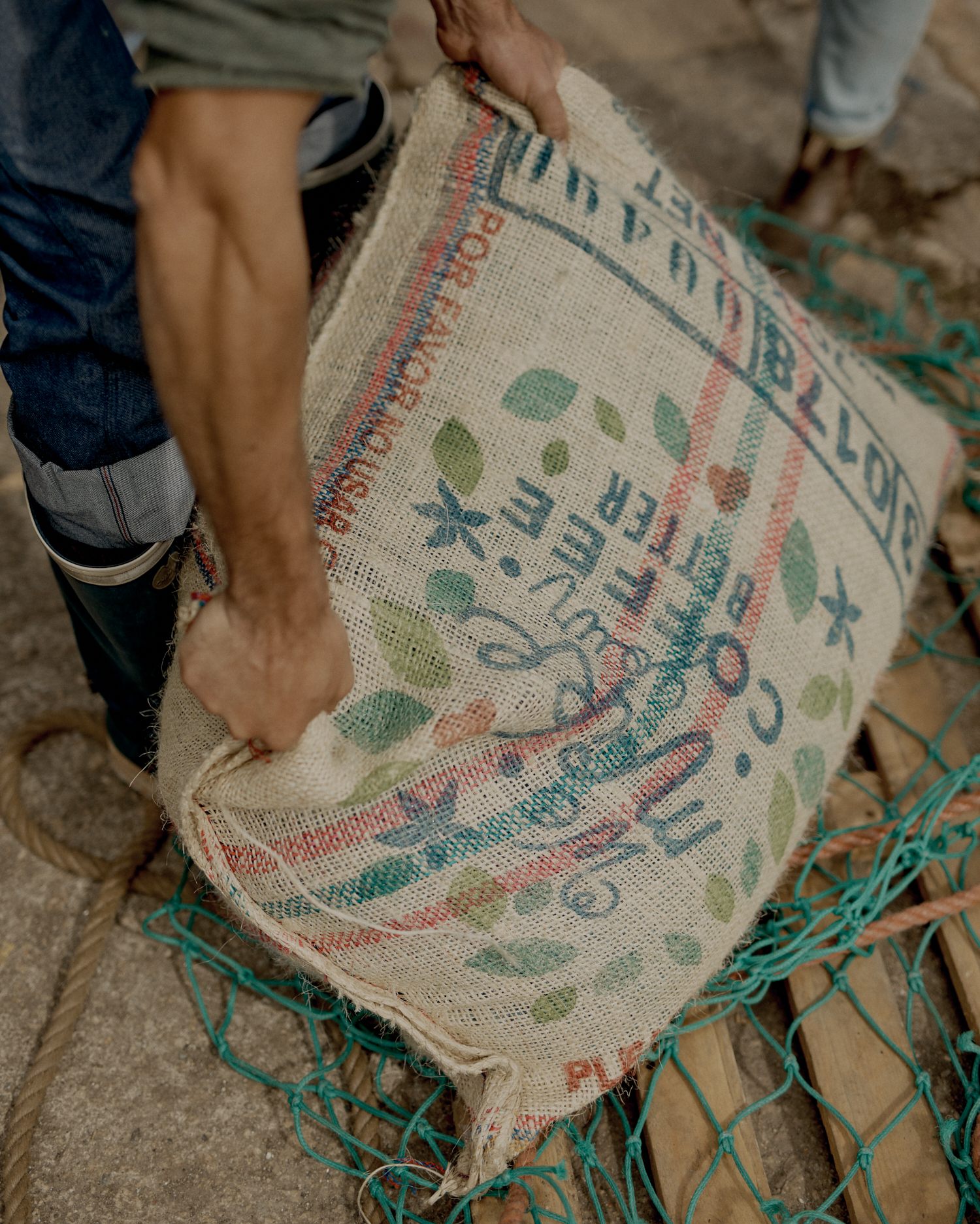 A sack of <em>Las Brisas</em> coffee. 