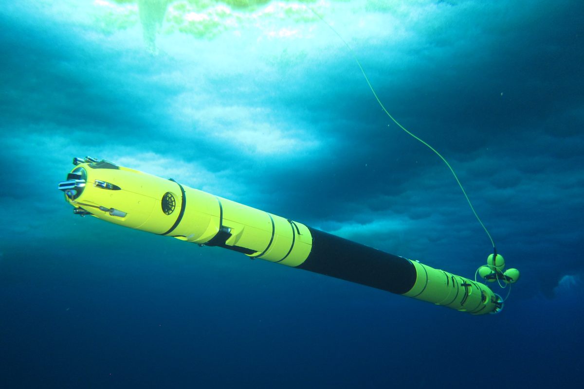 Researchers use ROVs such as Icefin to explore ocean habitats beneath hundreds of feet of ice.
