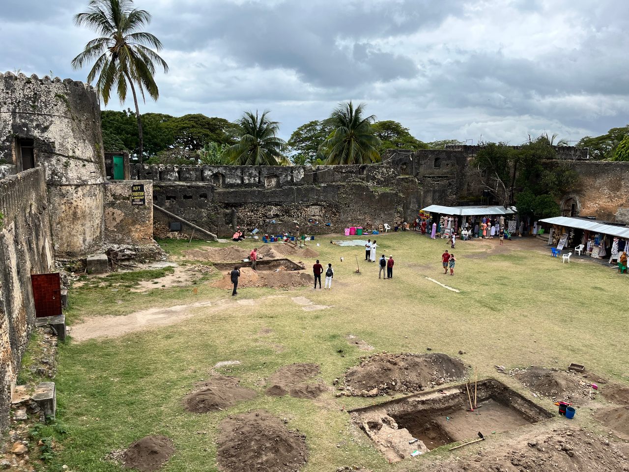 Archaeological trenches inside the Old Fort of Stone Town in Zanzibar City reveal a new, longer history of the settlement. 