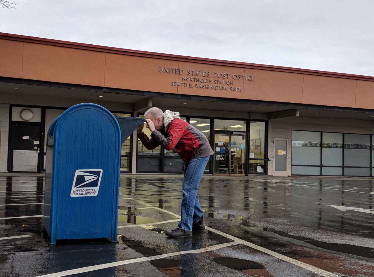 This mailbox didn't venture far from home.